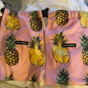 2 Dolce Gabbana shoe bags to make face masks